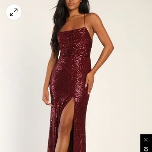 Burgundy formal dress from lulus